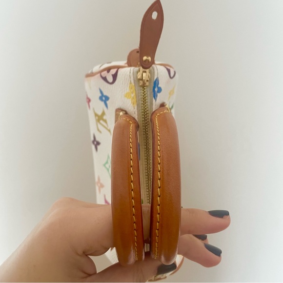 SOLD 🥰🥰Authentic Louis Vuitton White Multicolor Mini Speedy - Picture 7 of 13